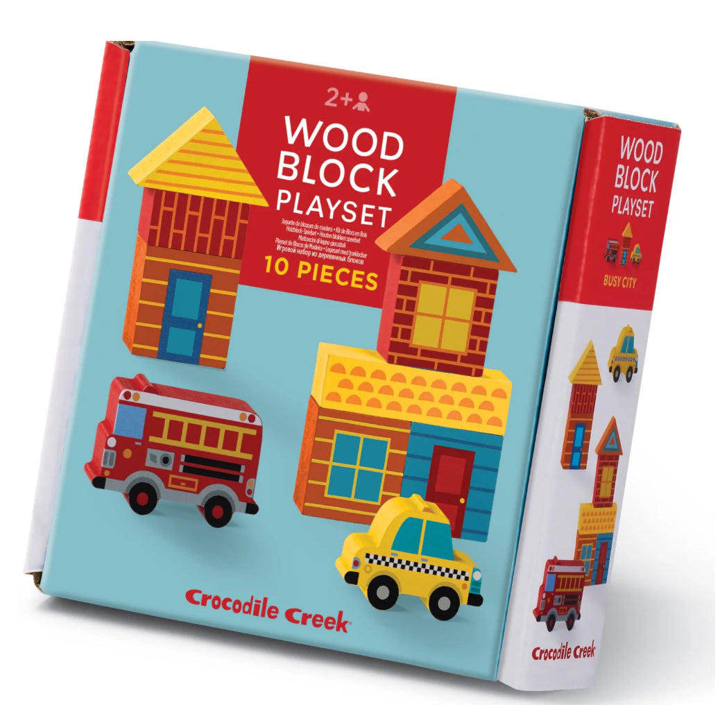 Build & Play Mini Wood Blocks - Busy City