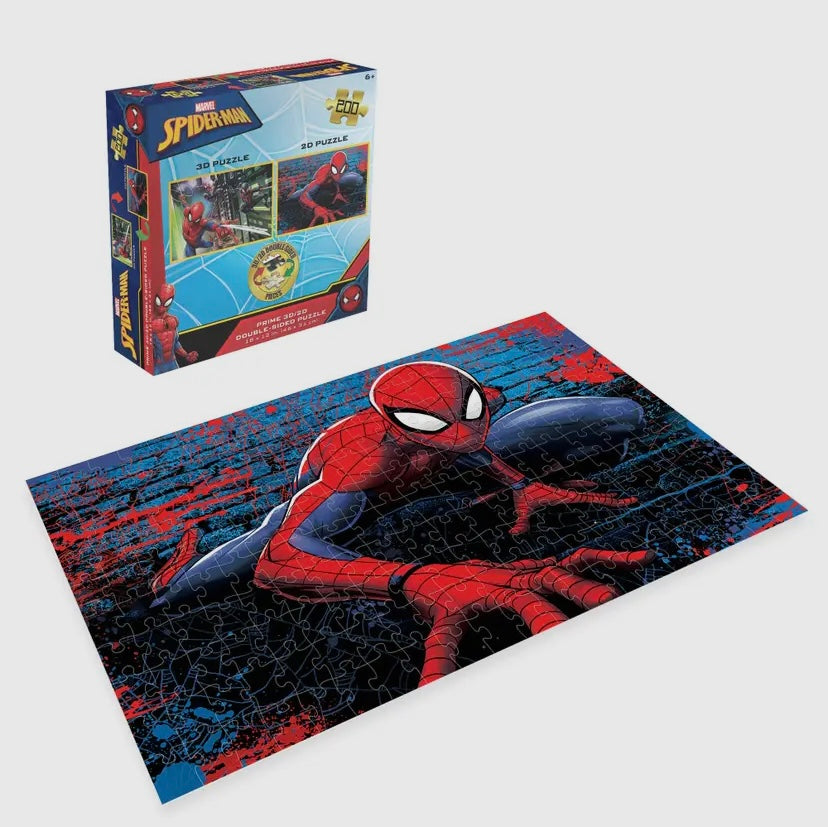 Marvels Spider-Man 3D/2D Double-Sided 200pc Puzzle
