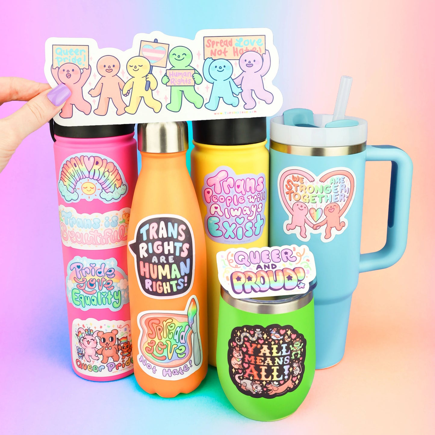 Y’all Means All Cowboy Queer Vinyl Sticker