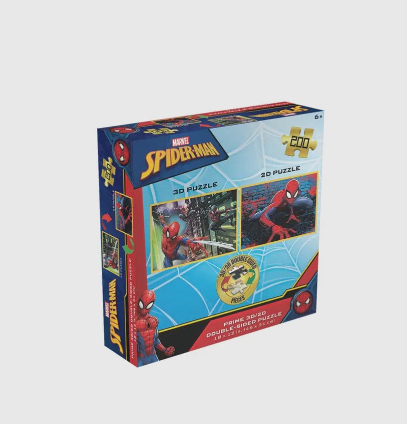 Marvels Spider-Man 3D/2D Double-Sided 200pc Puzzle