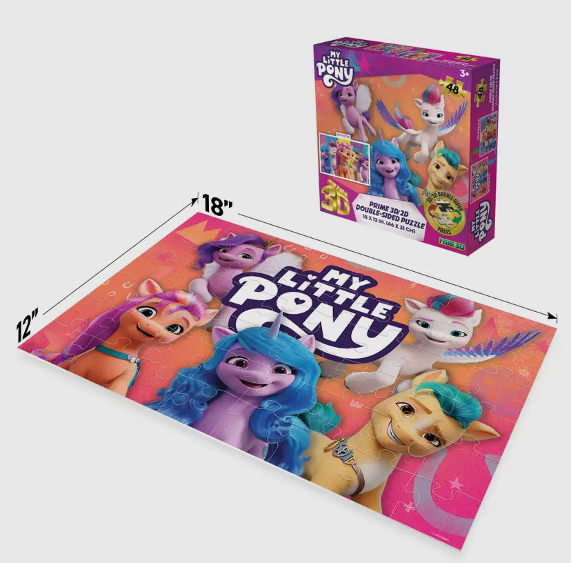My Little Pony 3D/2D Double-Sided 48pc Puzzle