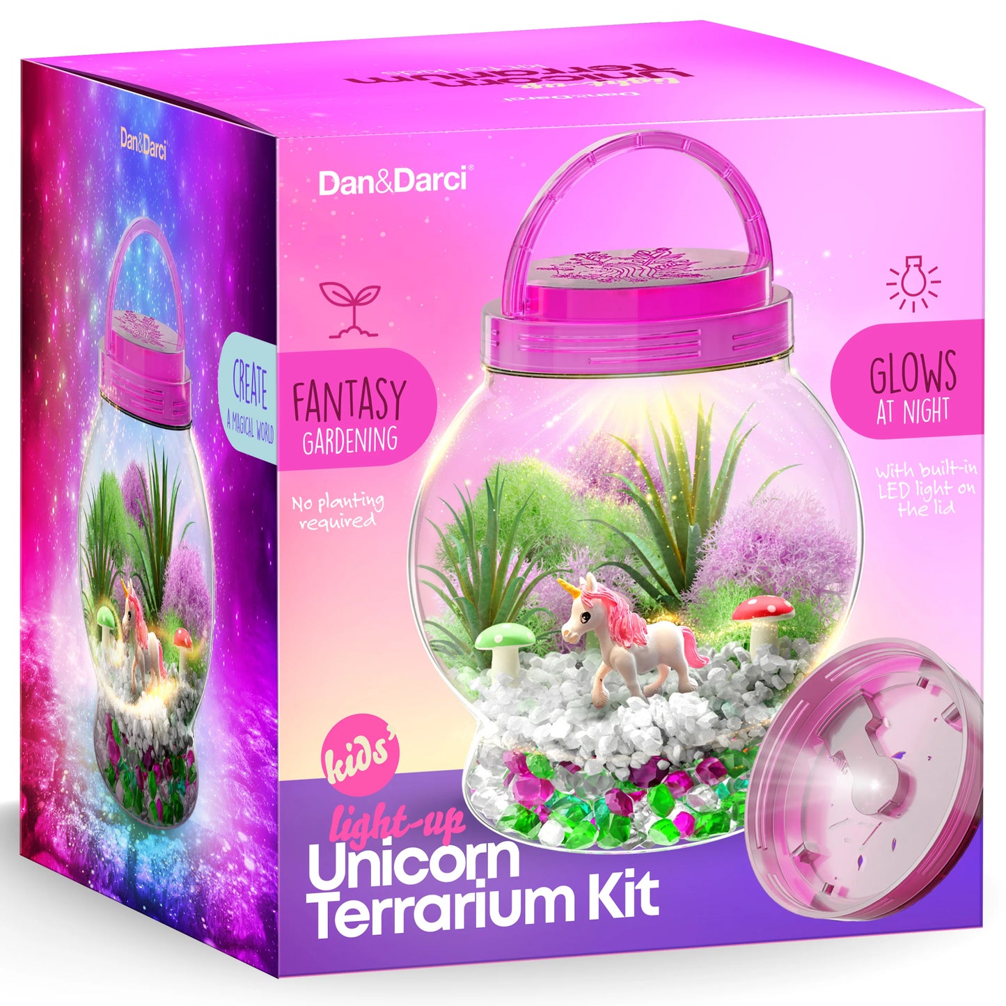 Light-Up Unicorn Terrarium Kit for Kids