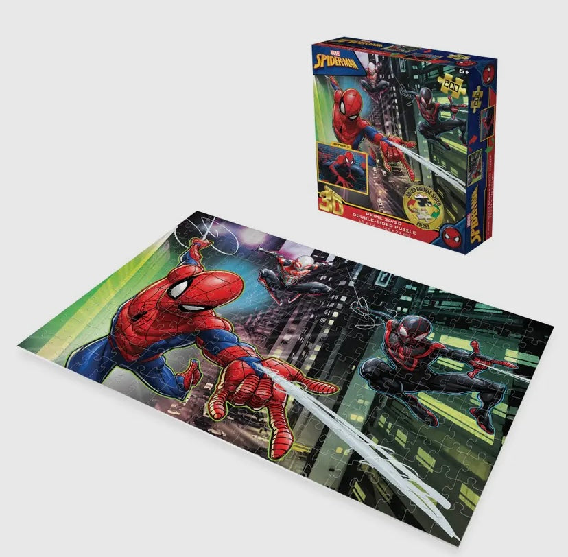Marvels Spider-Man 3D/2D Double-Sided 200pc Puzzle