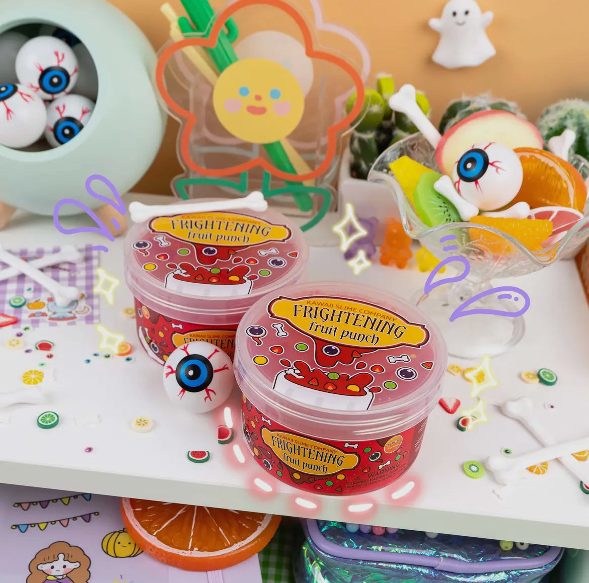 Frightening Fruit Punch Clear Slime