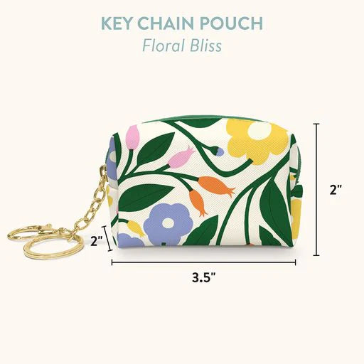 Floral Bliss Key Chain Pouch