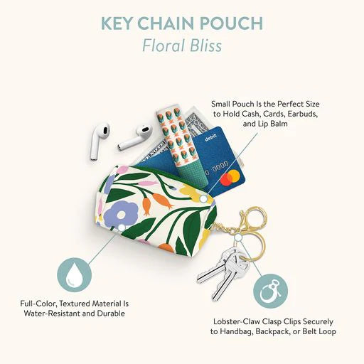 Floral Bliss Key Chain Pouch