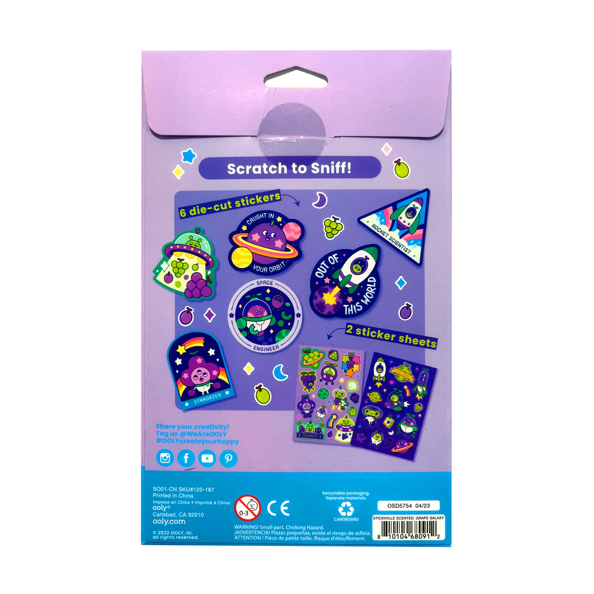 Scented Scratch Stickers: Grape Galaxy