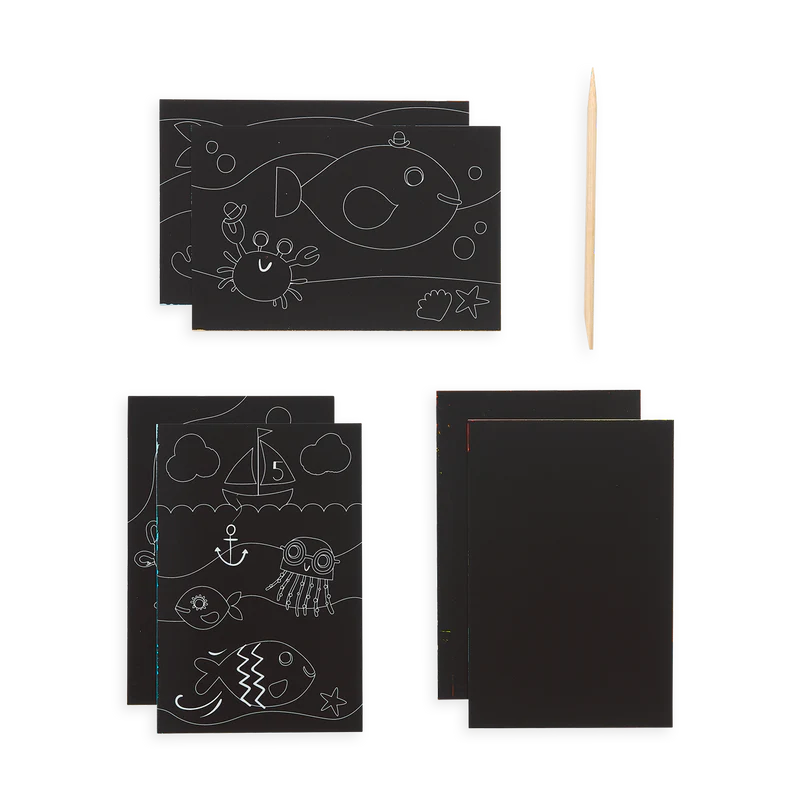 Mini Scratch & Scribble Art Kit: Friendly Fish