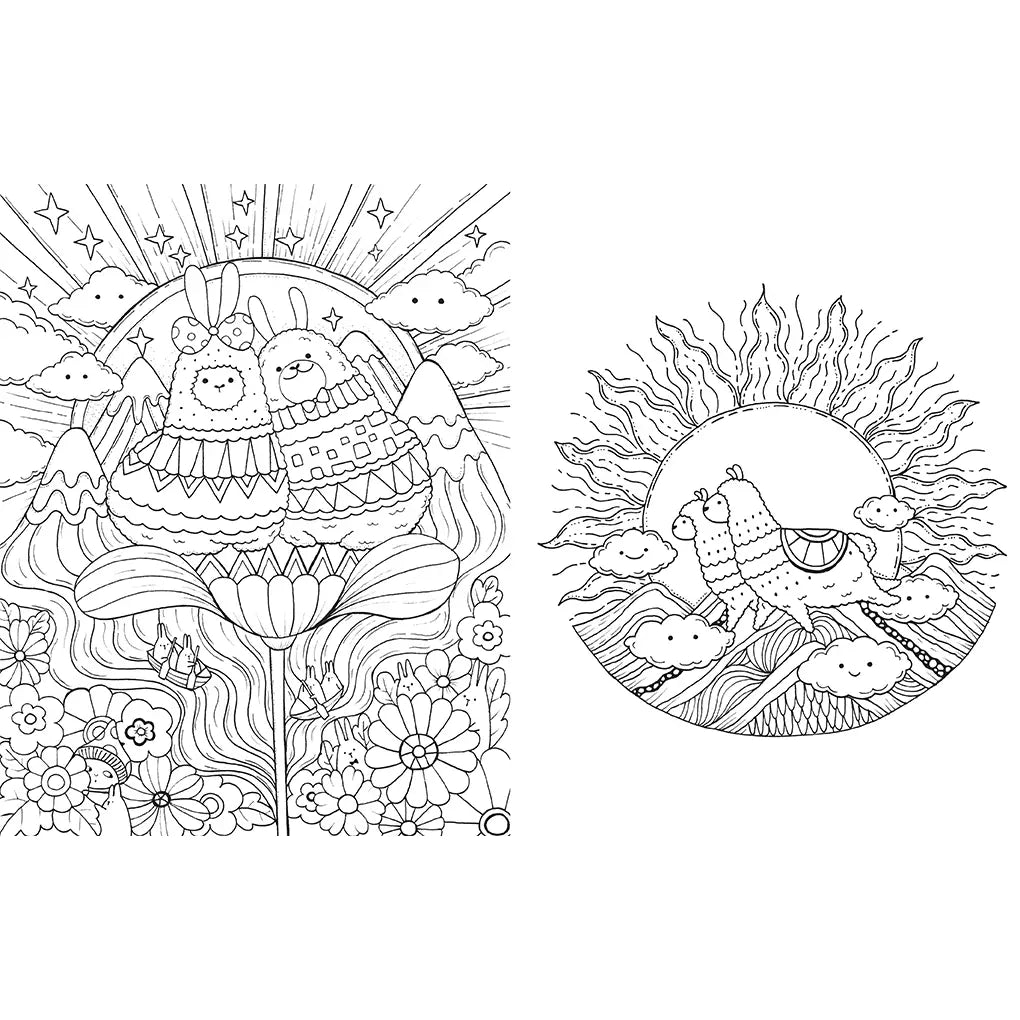 A Million Llamas Coloring Book