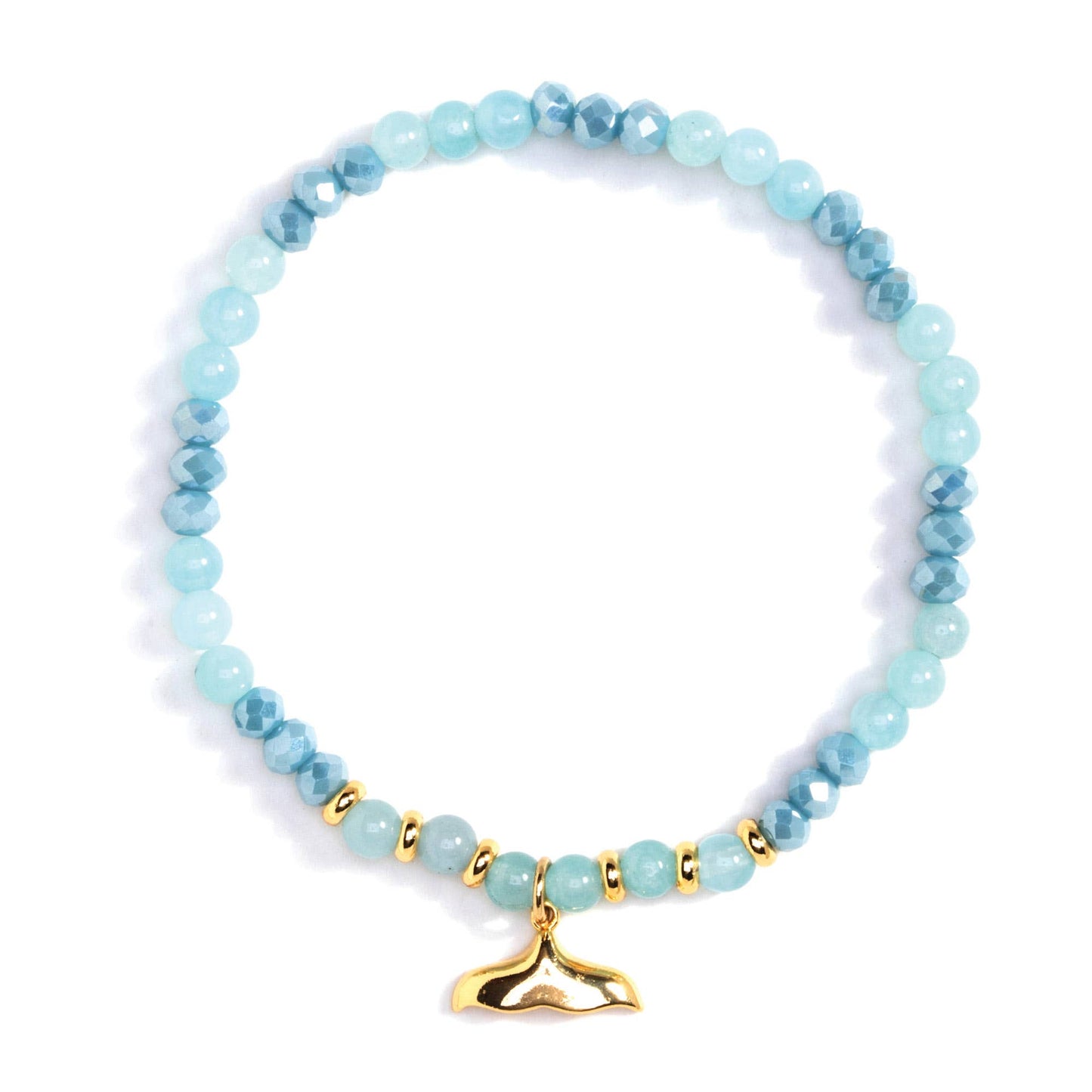 Whale Tale Stretch Stone Bracelet