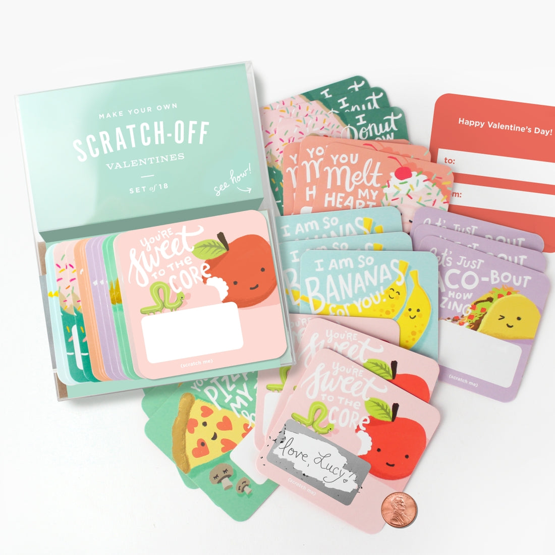 Scratch-off Valentines - Snack Pack