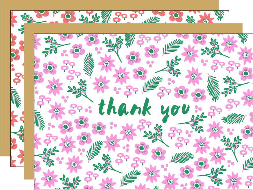 Floral Thank You Mixed Set