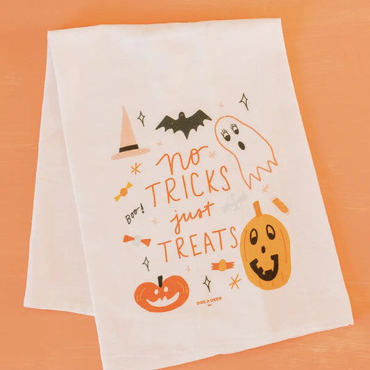 No Tricks Just Treats Flour Sack Towel