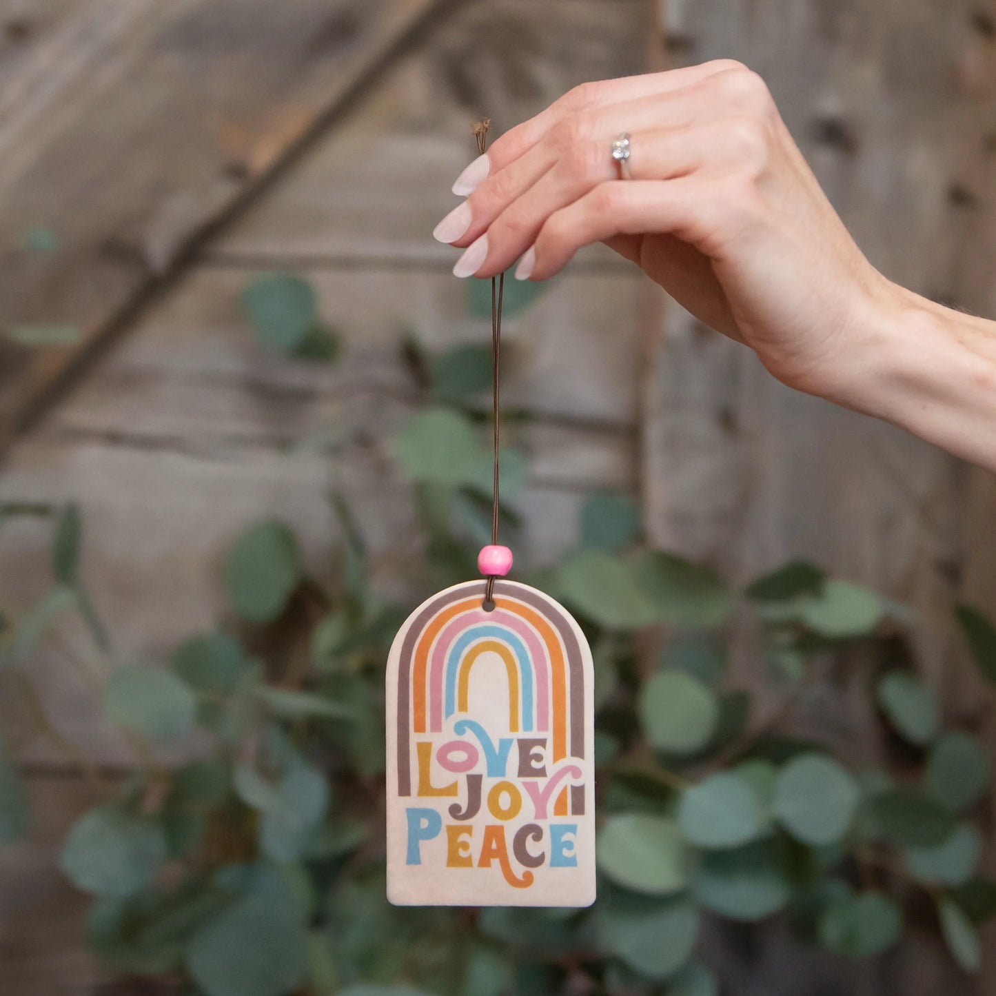 Car Air Fresheners - Love Joy Peace Rainbow