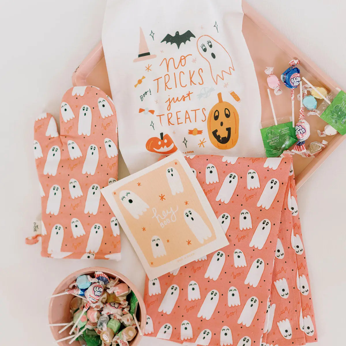 No Tricks Just Treats Flour Sack Towel