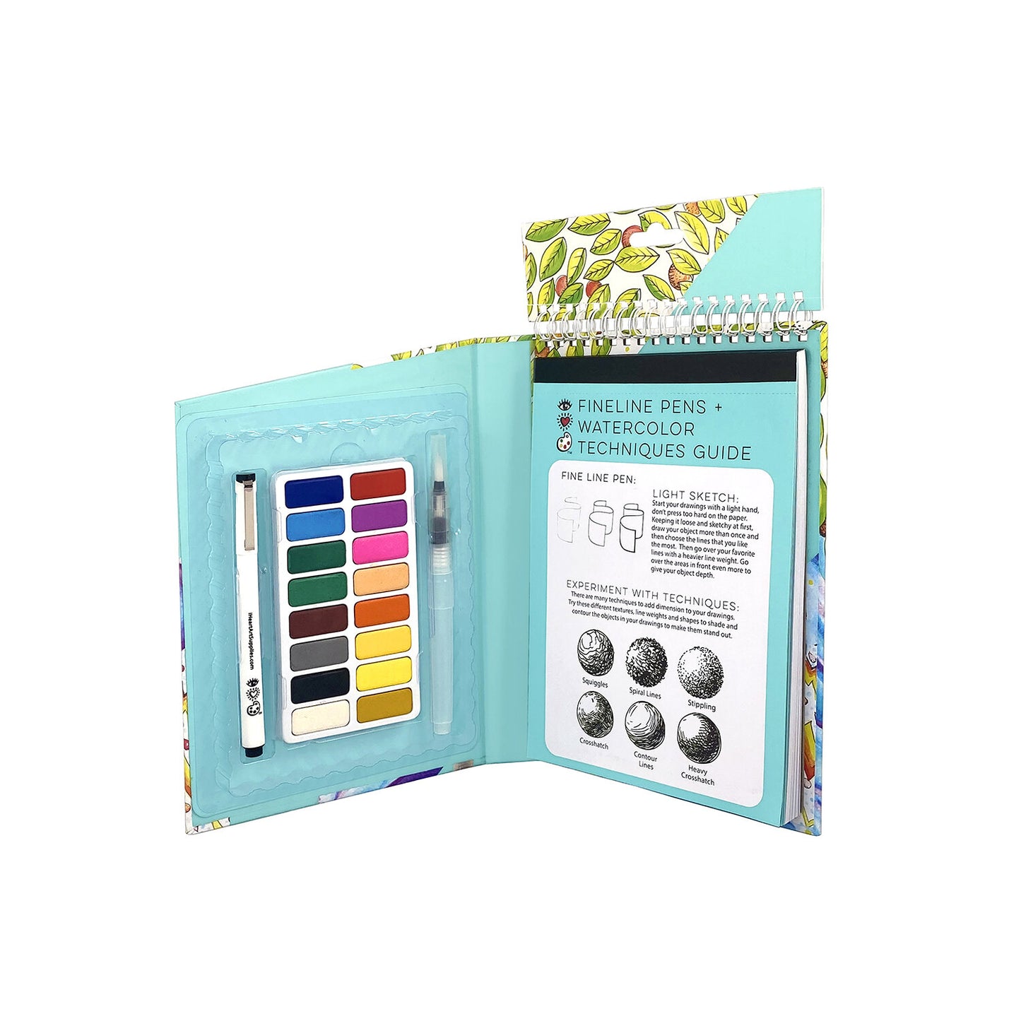 iHeart Art Travel Art Pack Watercolors and Fine Line Pen