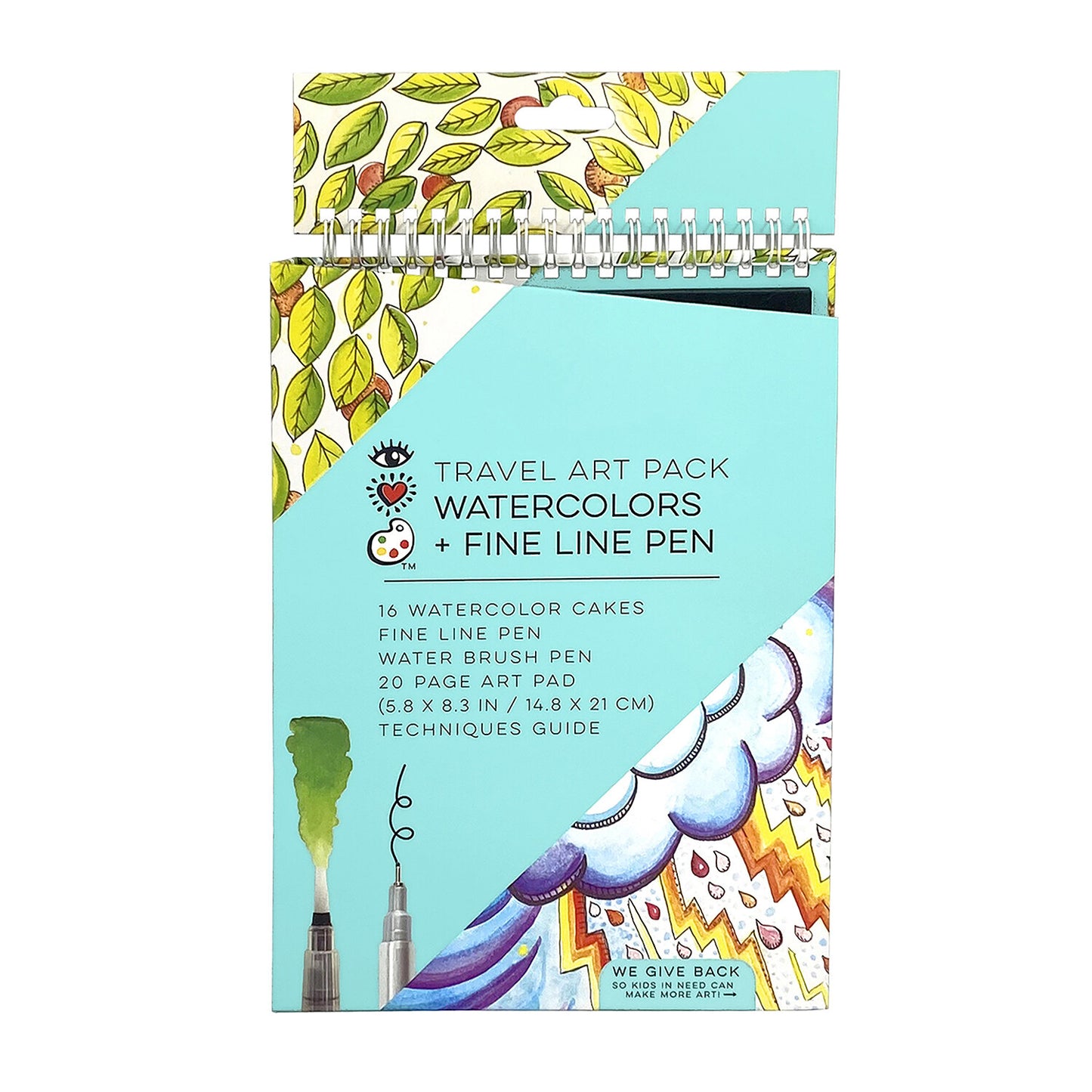 iHeart Art Travel Art Pack Watercolors and Fine Line Pen