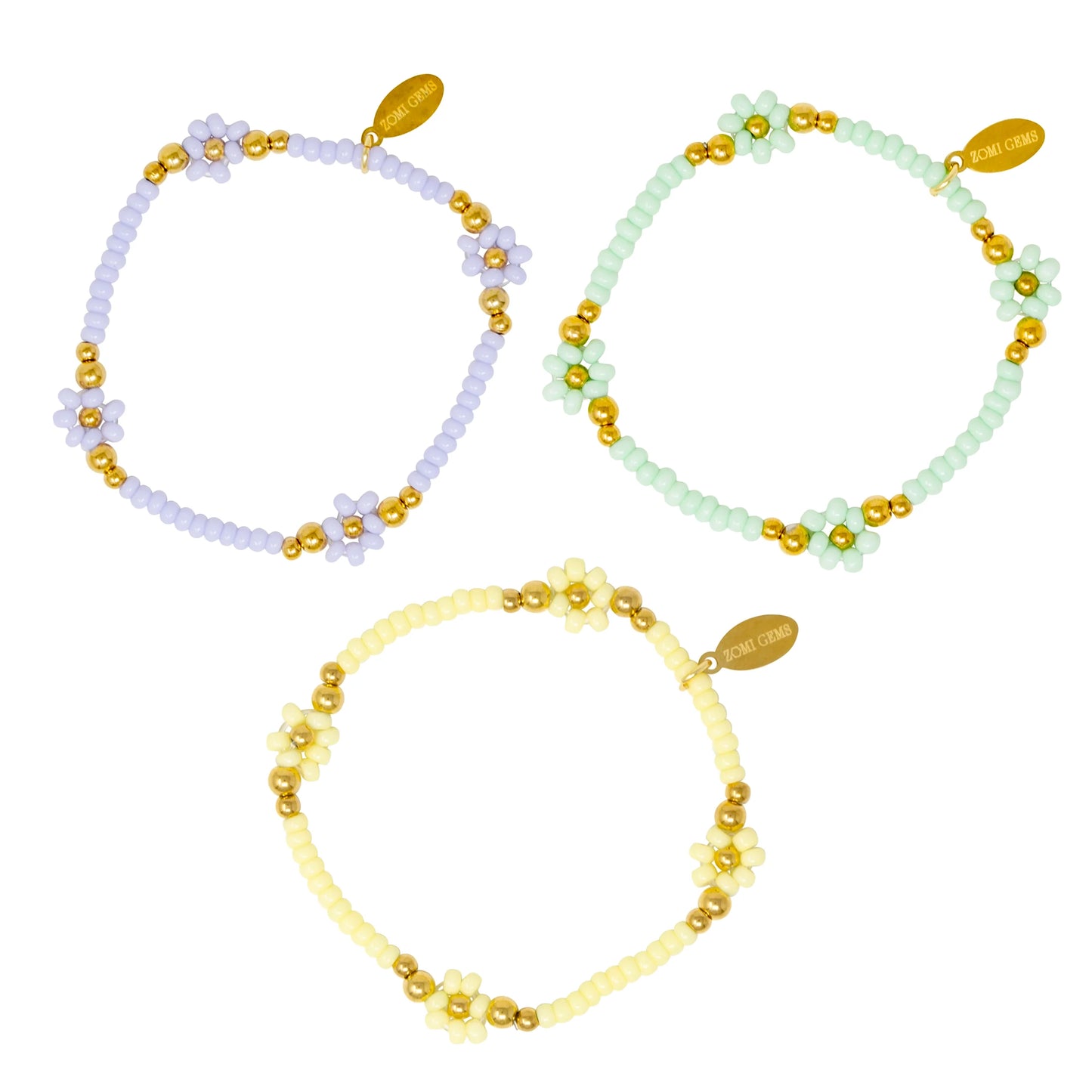 Tiny Daises & Hearts Bracelet