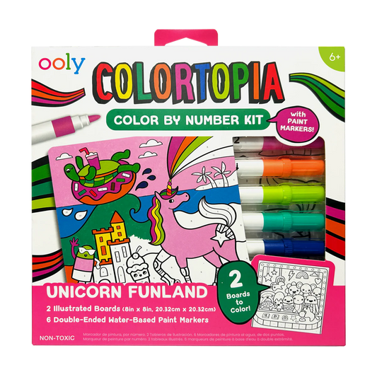 Colortopia Color By Number- Unicorn Funland