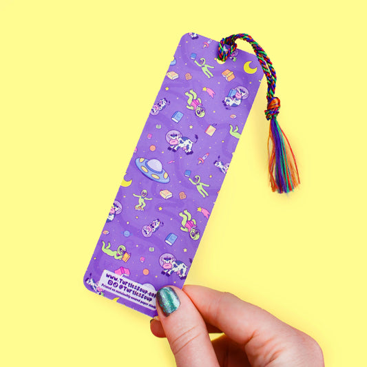 Alien Abduction Bookmark with Tassel