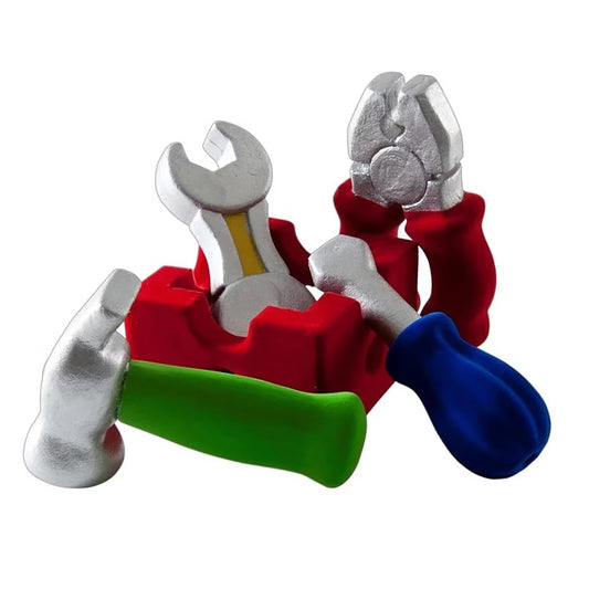 Rubbabu Pretend Play Tool Set w/Caddy 4pc
