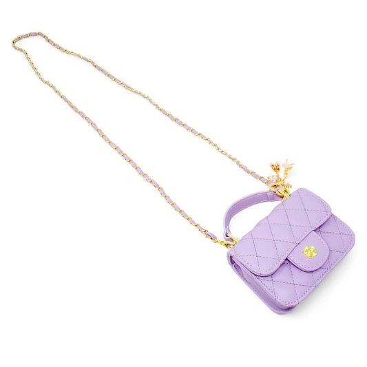 Tiny Quilted Ballet Charm Handbag
