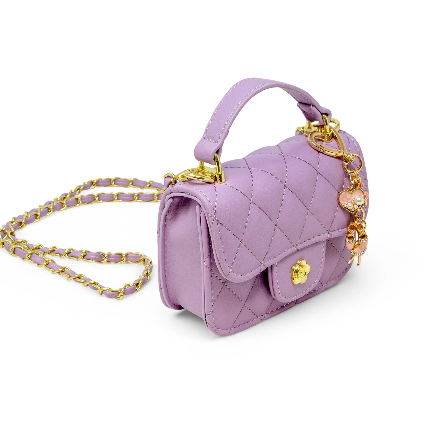 Tiny Quilted Ballet Charm Handbag