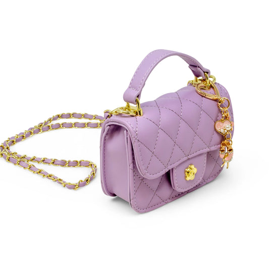 Tiny Quilted Ballet Charm Handbag