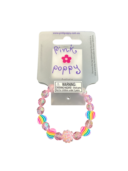 Rainbow Love Heart Bracelet