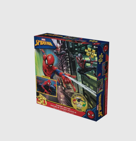 Marvels Spider-Man 3D/2D Double-Sided 200pc Puzzle
