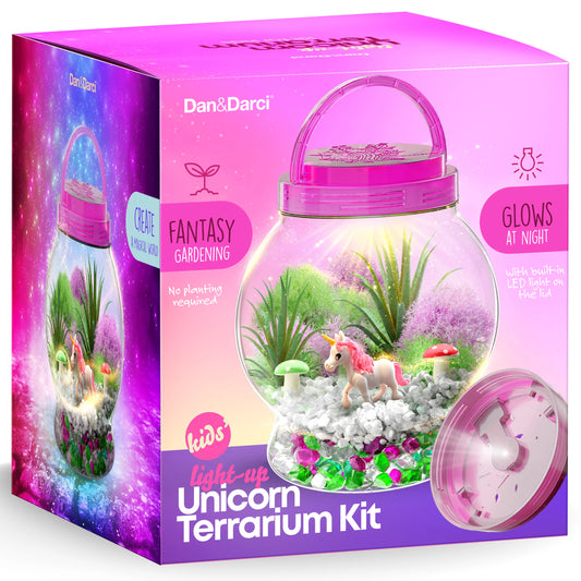 Light-Up Unicorn Terrarium Kit for Kids