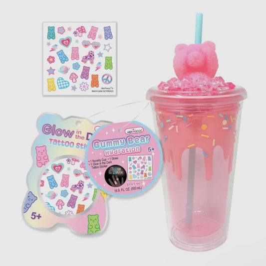 Pink Gummy Bear Hydration Cup