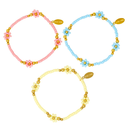 Tiny Daises & Hearts Bracelet
