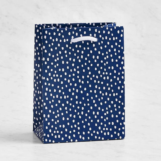 Navy Flurry Gift Bag- Medium