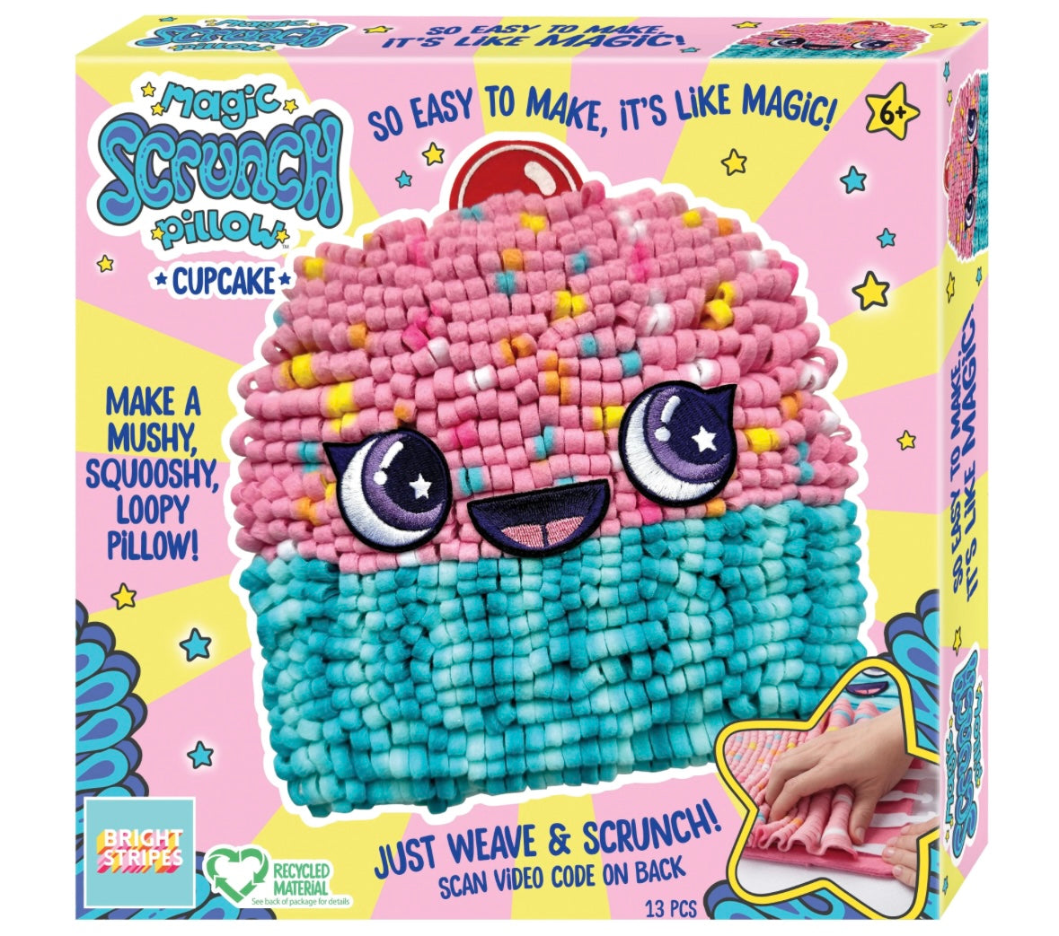 Magic Scrunch Pillow- Cupcake