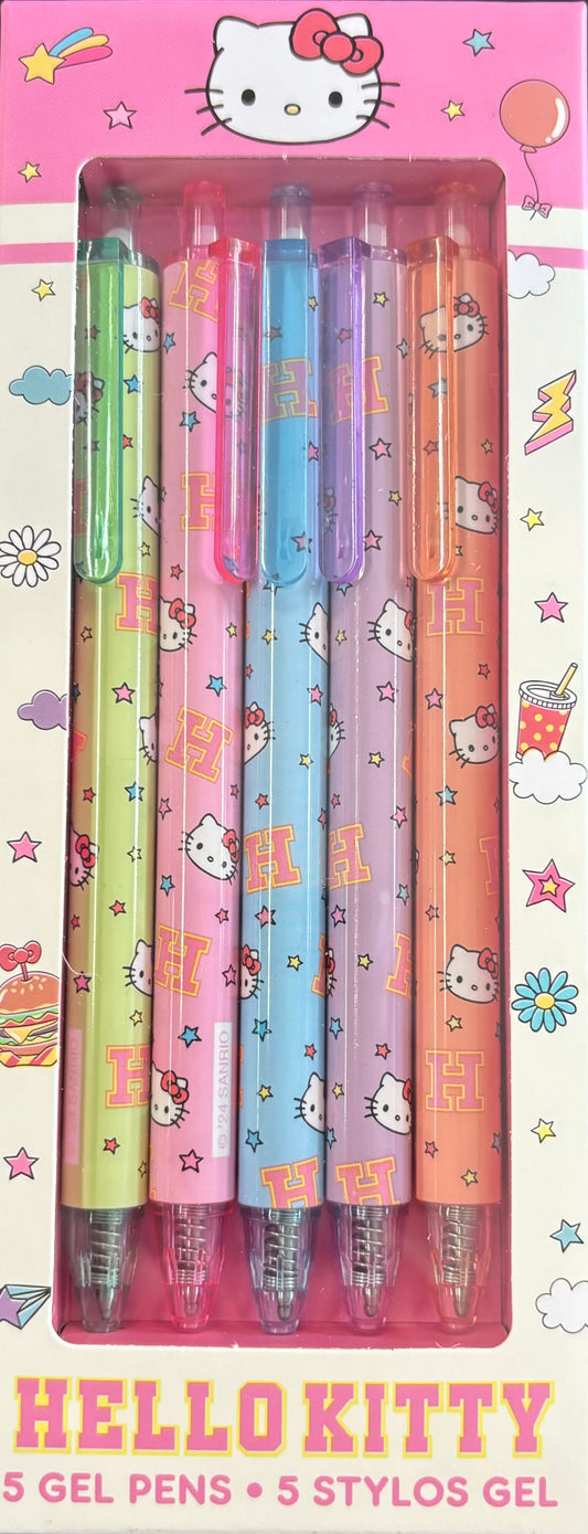 Hello Kitty Gel Pens- 5 Pack