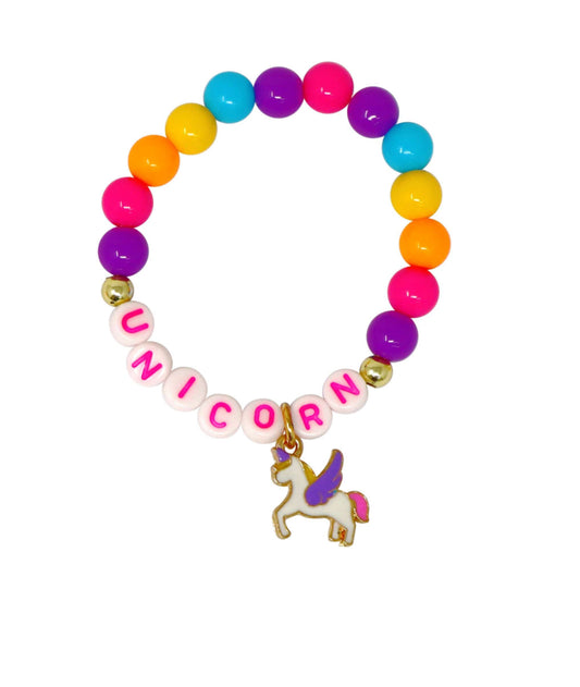 BFF Unicorn Rainbow Pearl Bracelet Set