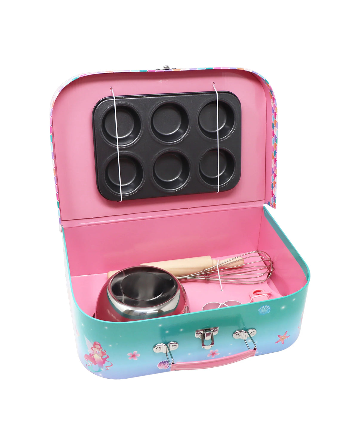 Shimmering Mermaid 7 piece Kids Baking Set & Carry Case