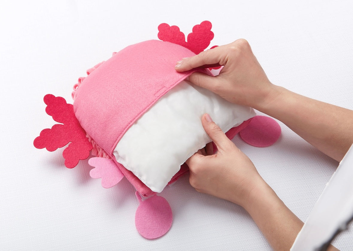 Magic Scrunch Pillow- Axolotl