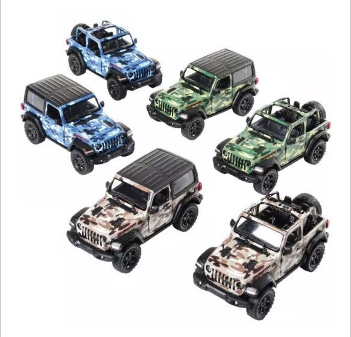 Jeep Wrangler Camo Die Cast Car