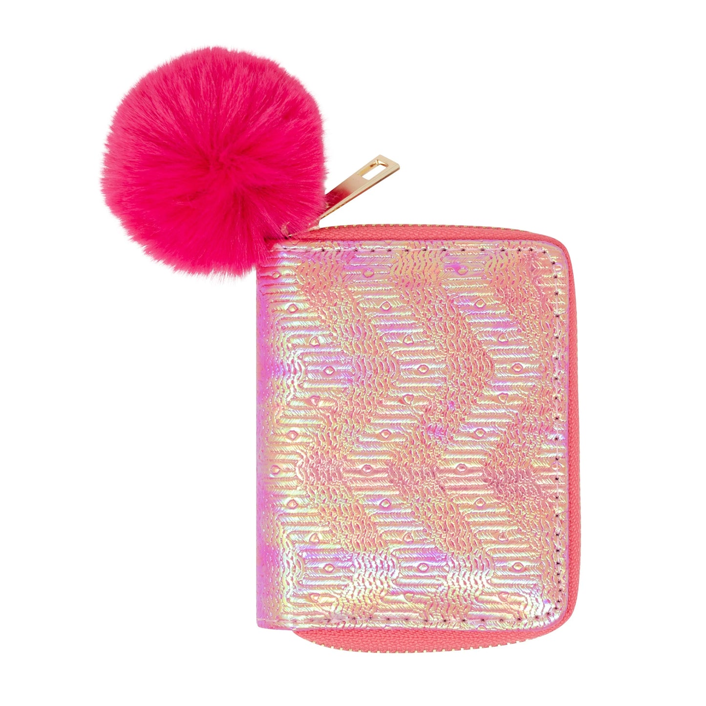 Shiny Wave Wallet - Hot Pink