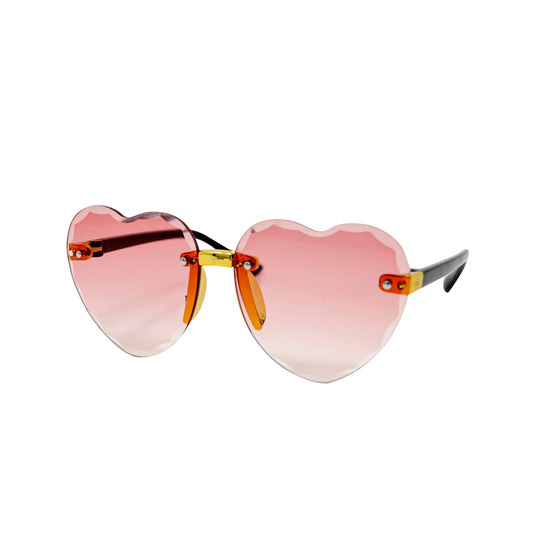 Frameless Heart Sunglasses - Purple/Pink Ombré