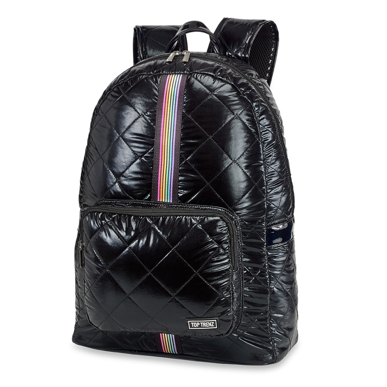 Black Diamond Stitch Puffer Backpack