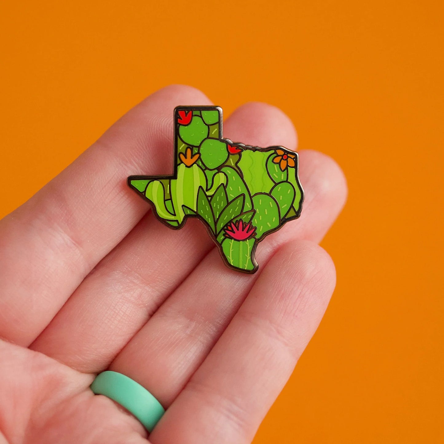 Texas Cacti Enamel Pin