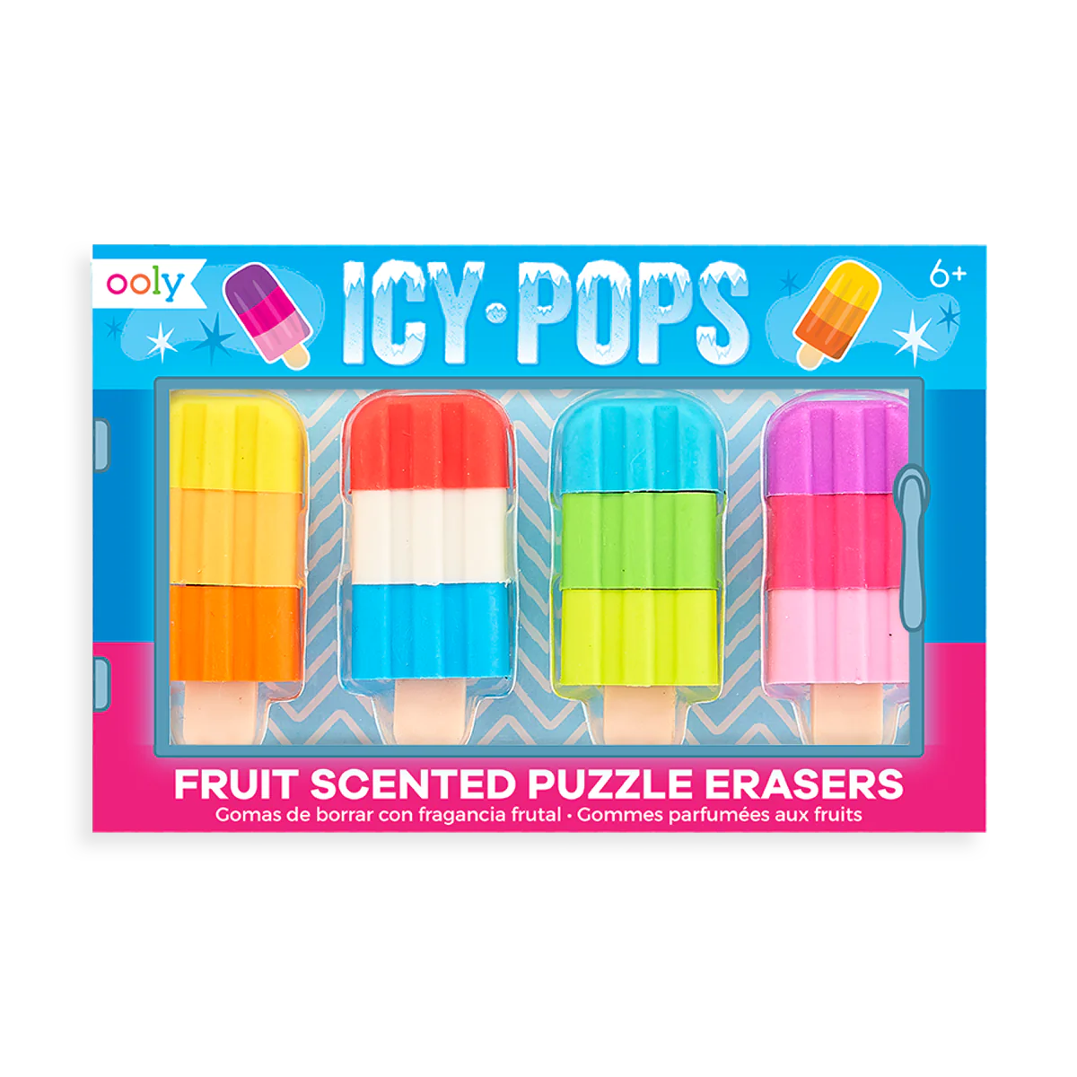 Icy Pops- Fruit Scented Puzzle Erasers