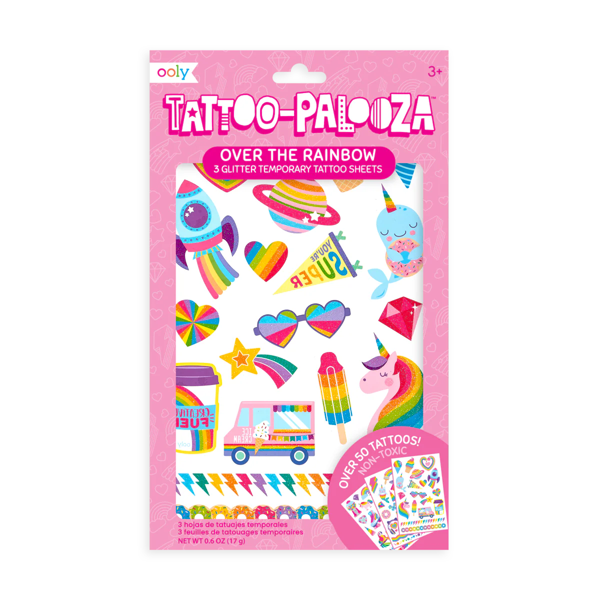 Tattoo Palooza Temporary Tattoos: Over The Rainbow