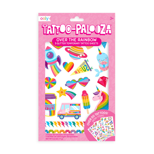 Tattoo Palooza Temporary Tattoos: Over The Rainbow