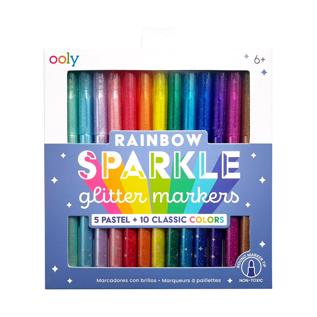 Rainbow Sparkle Glitter Markers