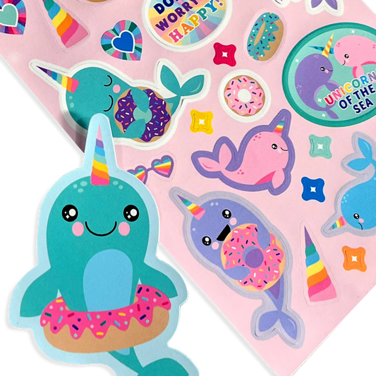 Scented Scratch Stickers: Nom Nom Narwhals