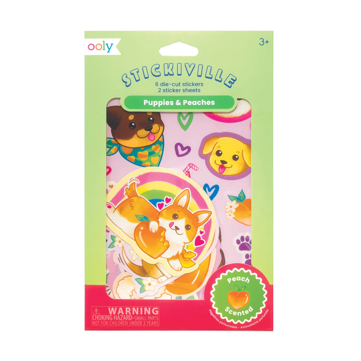 Scented Scratch Stickers: Puppies And Peaches